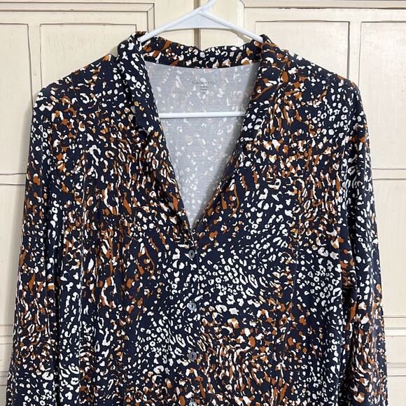 Garnet Hill size medium tencel spandex midi dress with pockets - Picture 3 of 5